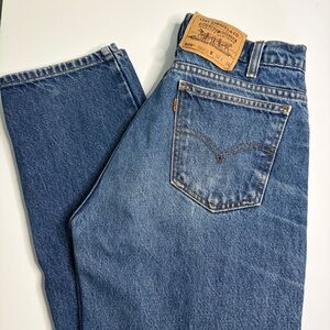 VINTAGE ORANGE TAB Levi's Men’s Classic 505 Regular Fit Straight Leg jeans